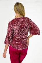 Pink Gold Tie Top - Final Sale