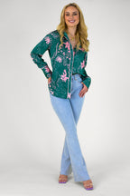 Jade Pink Silky Piping Shirt - Final Sale