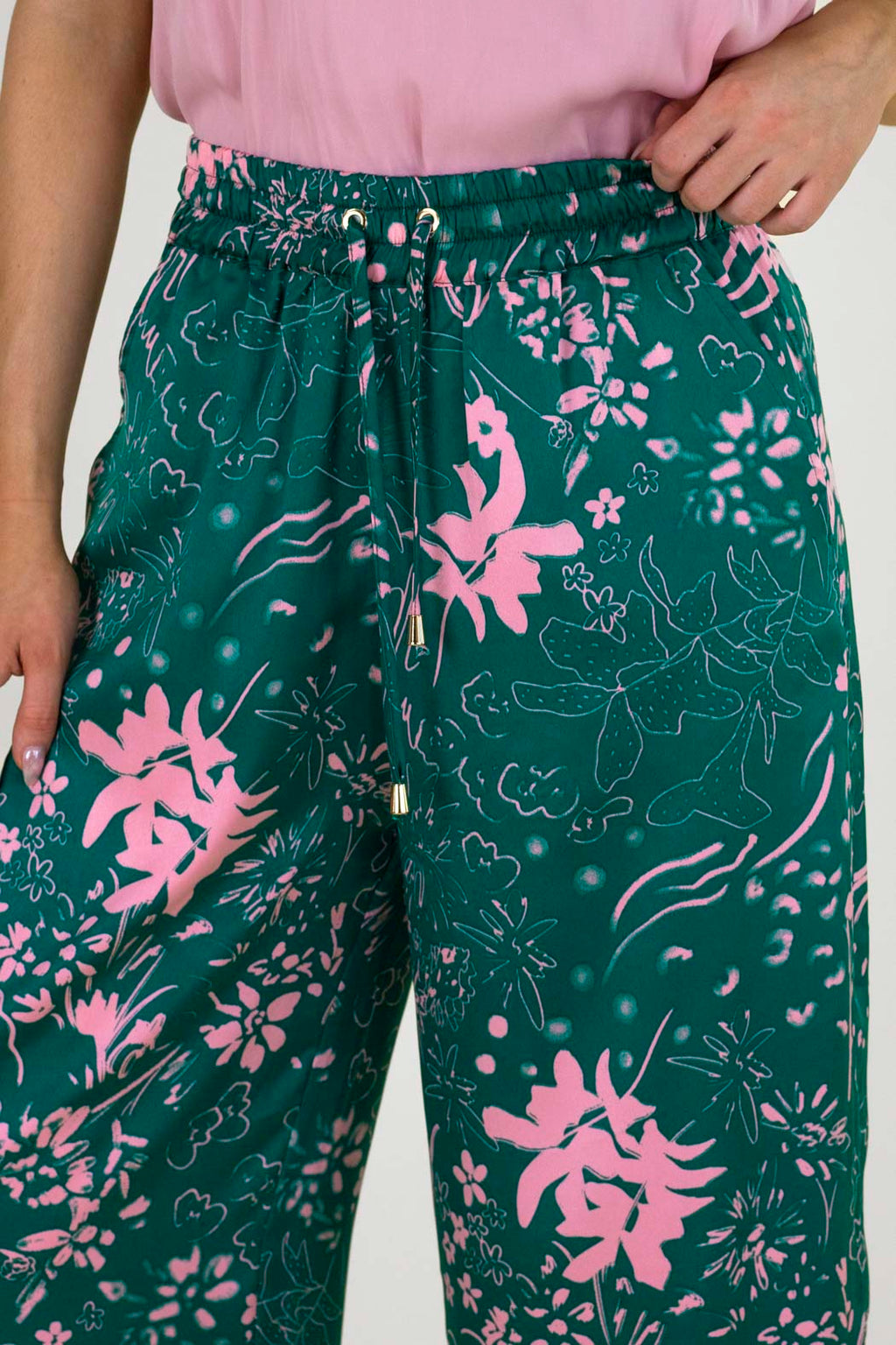 Jade Pink Silky Crop Culottes - Final Sale