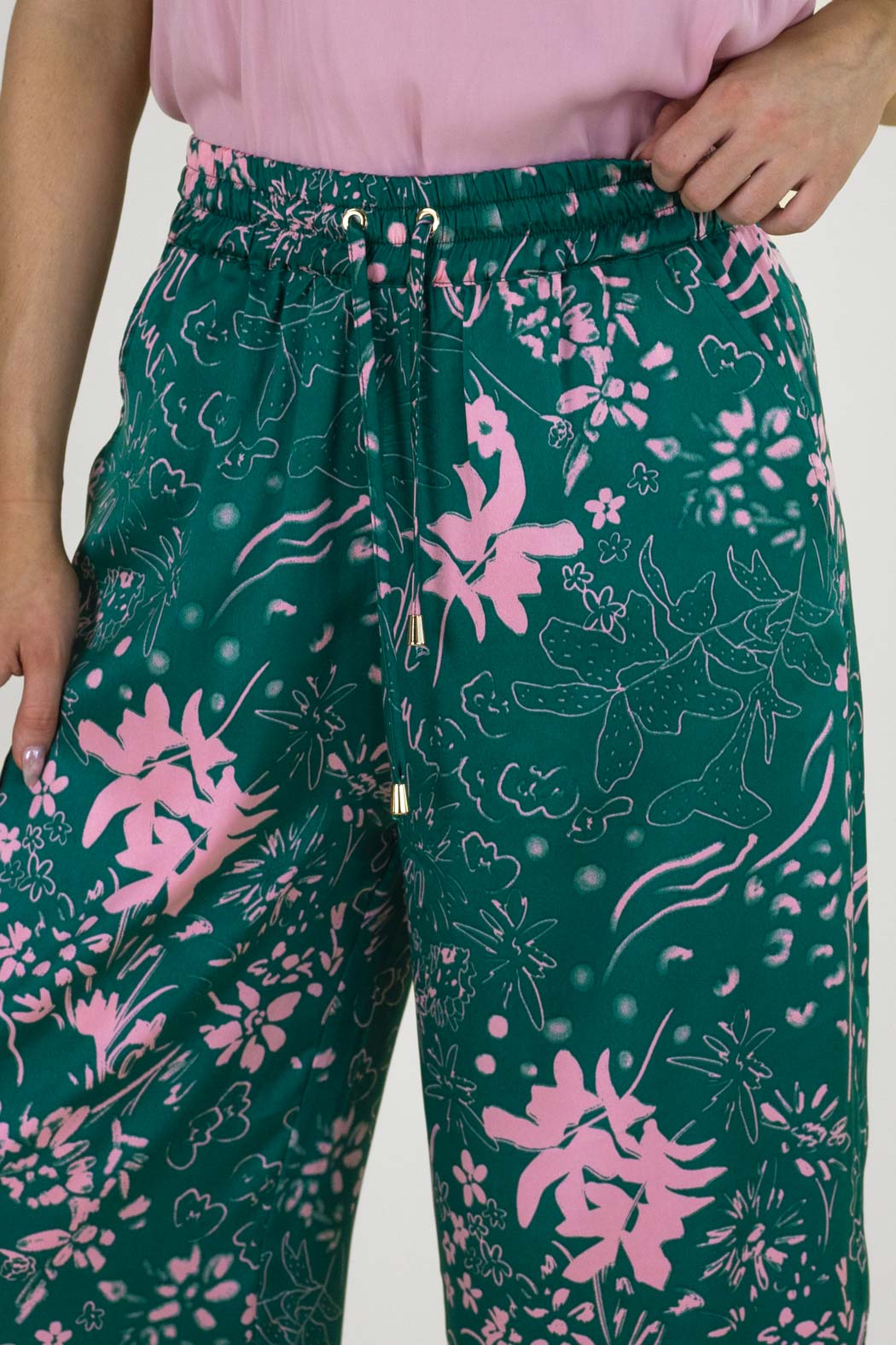 Jade Pink Silky Crop Culottes - Final Sale