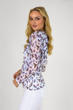 Mesh Ruffle Top 10321 V