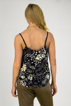 Black White Silky Lace Cami - Final Sale