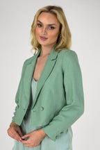 Pinstripe Crop Blazer 30147 H