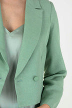 Pinstripe Crop Blazer 30147 H