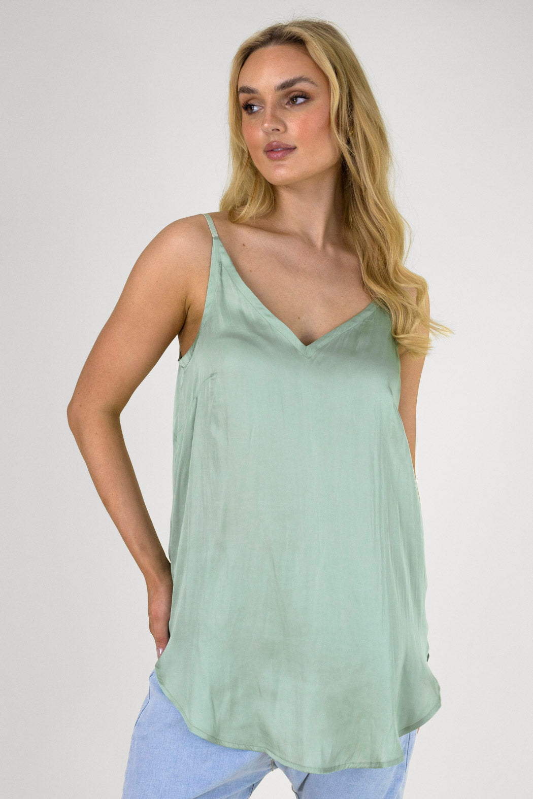 Mint Silky Effortless Cami - Final Sale