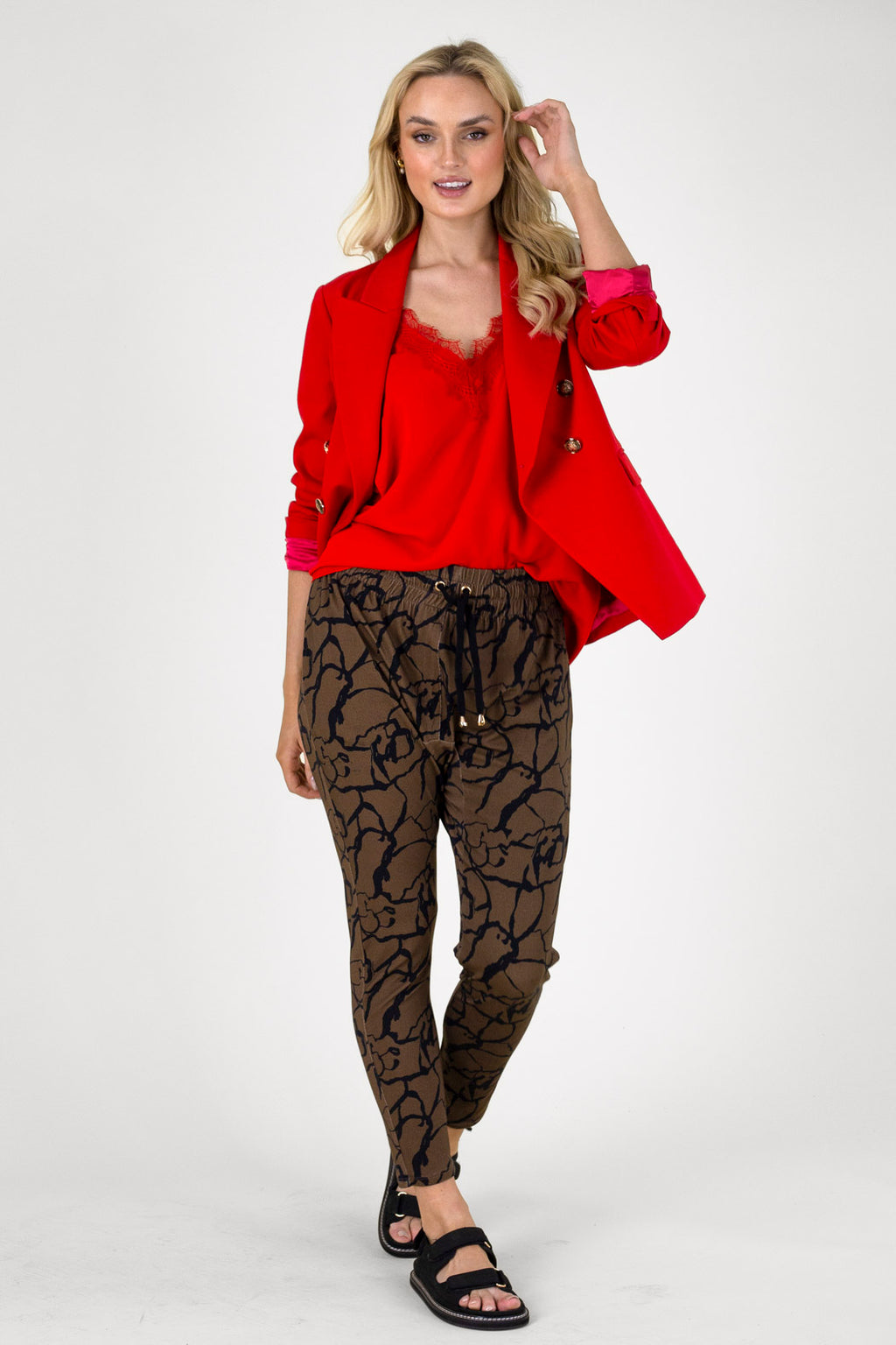 Red Soft Touch Basic Lace Cami - Final Sale