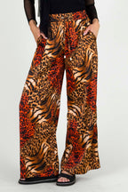 Orange Animal Silky Long Culottes - FINAL SALE