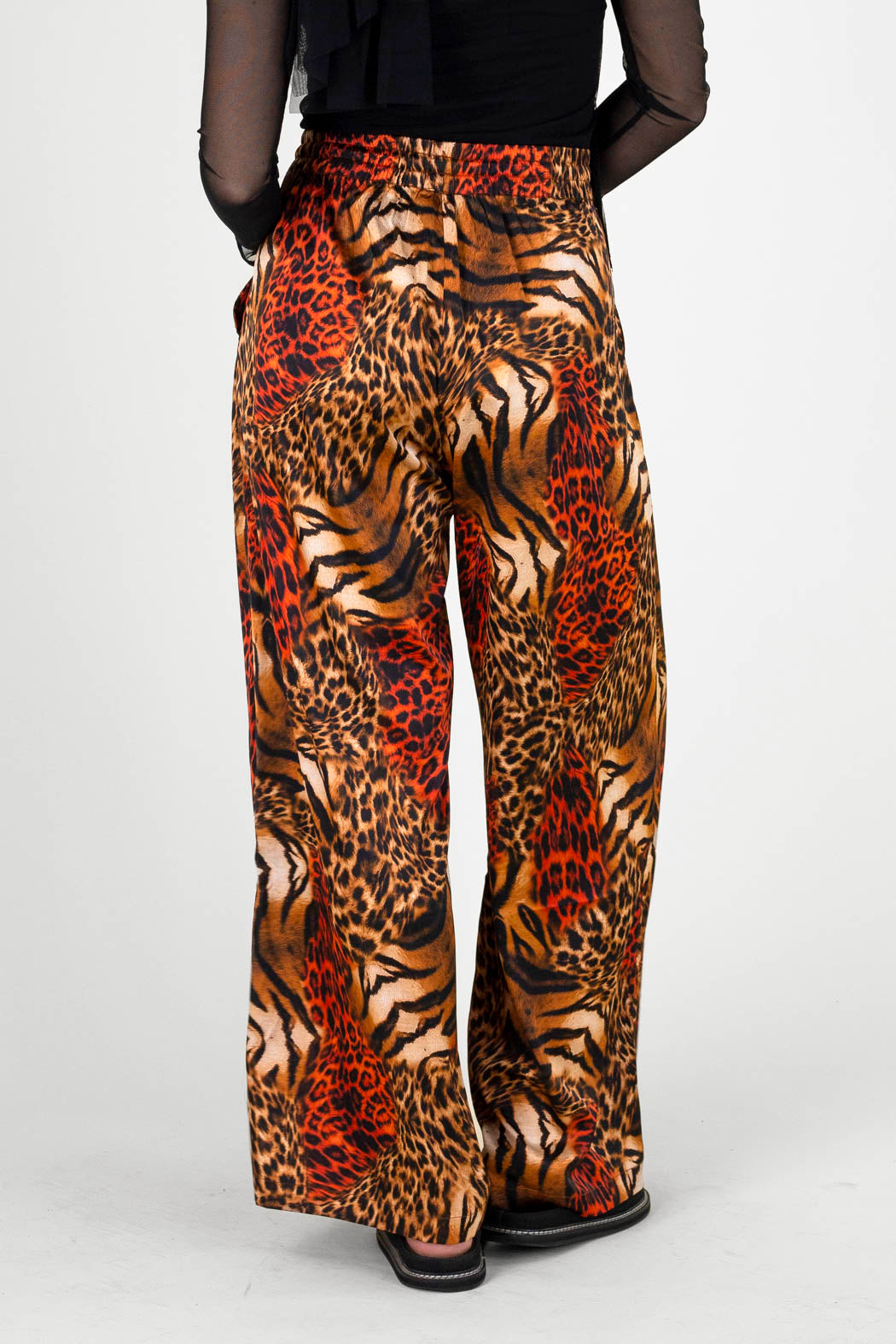 Orange Animal Silky Long Culottes - FINAL SALE