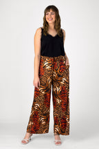 Orange Animal Silky Long Culottes - FINAL SALE