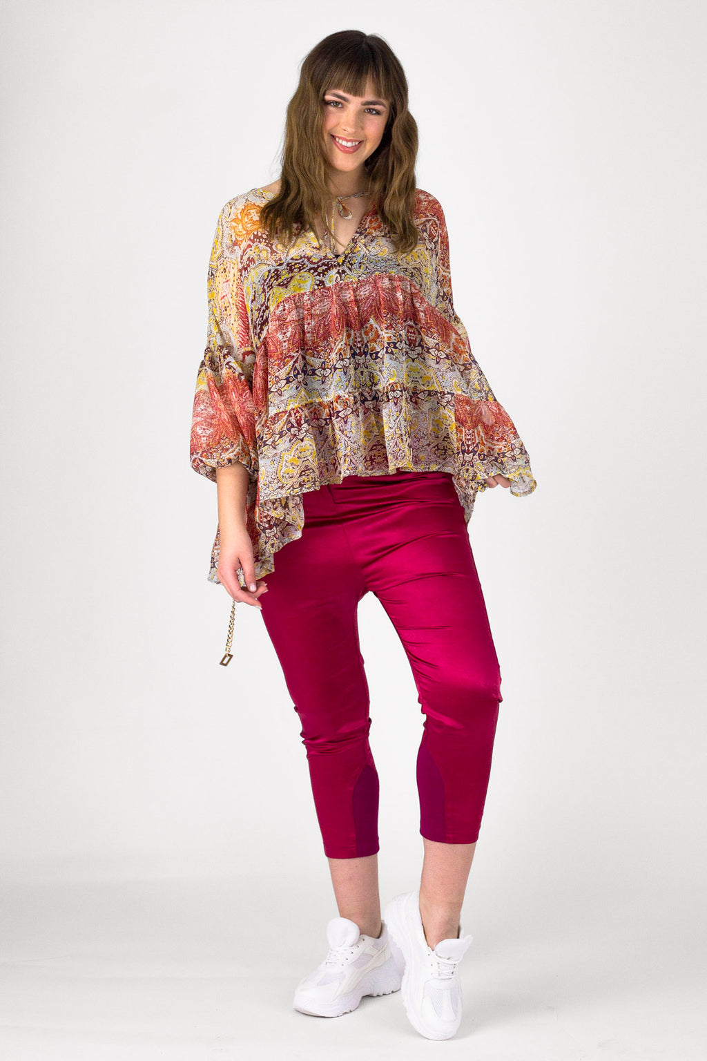 Red Tiered Blouse - FINAL SALE