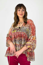 Red Tiered Blouse - FINAL SALE