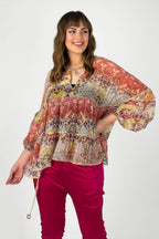 Red Tiered Blouse - FINAL SALE