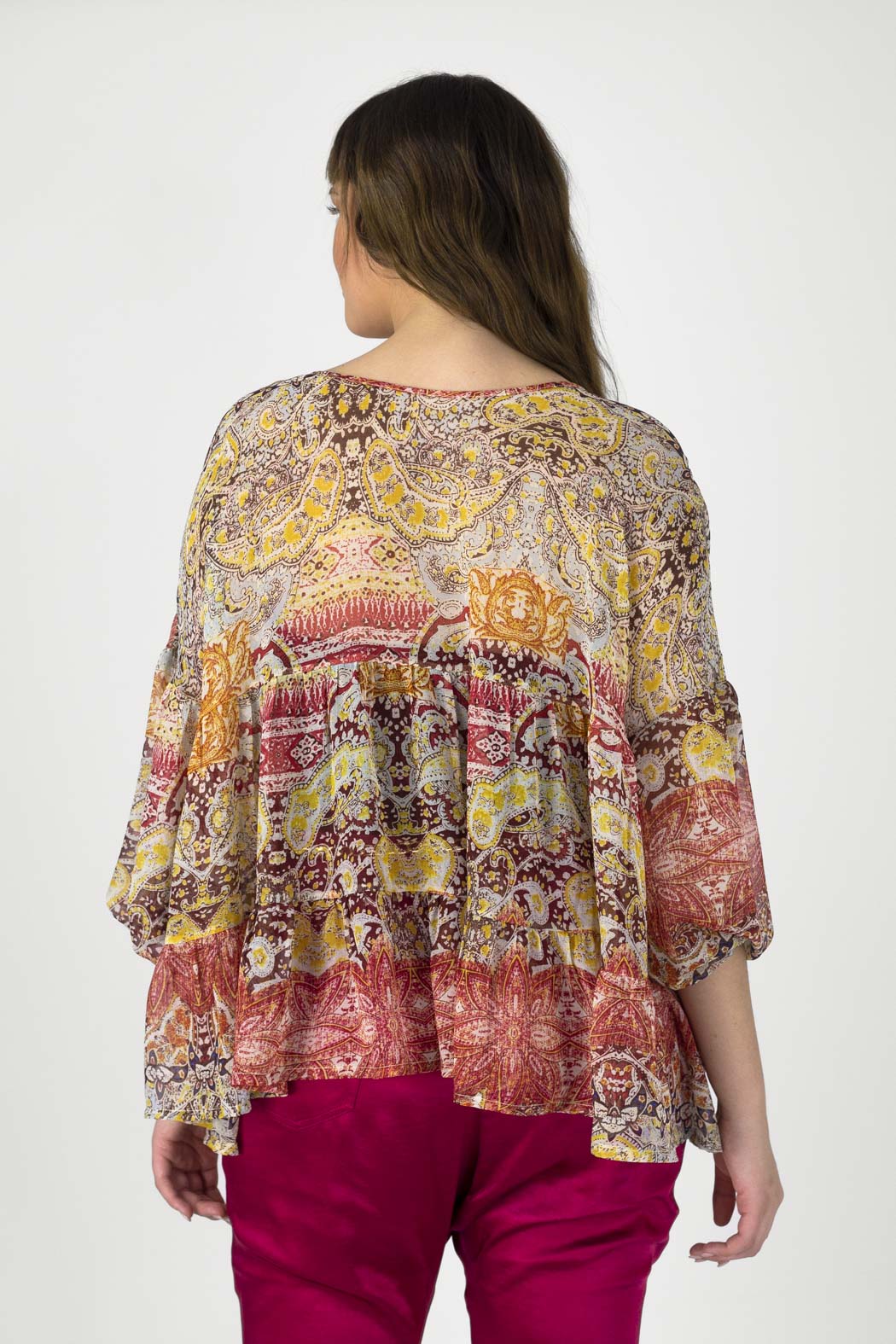 Red Tiered Blouse - FINAL SALE