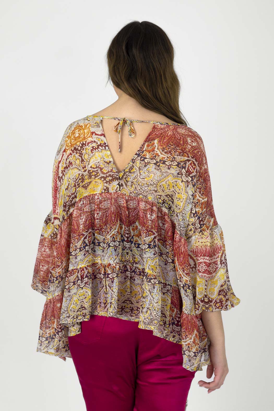 Red Tiered Blouse - FINAL SALE