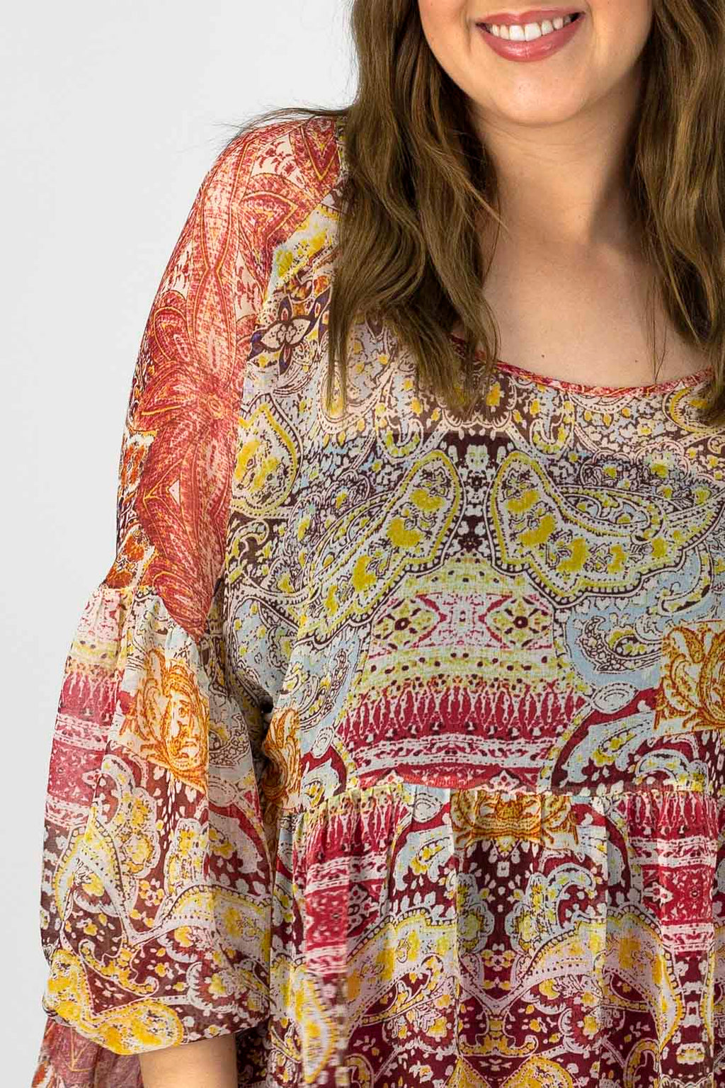 Red Tiered Blouse - FINAL SALE