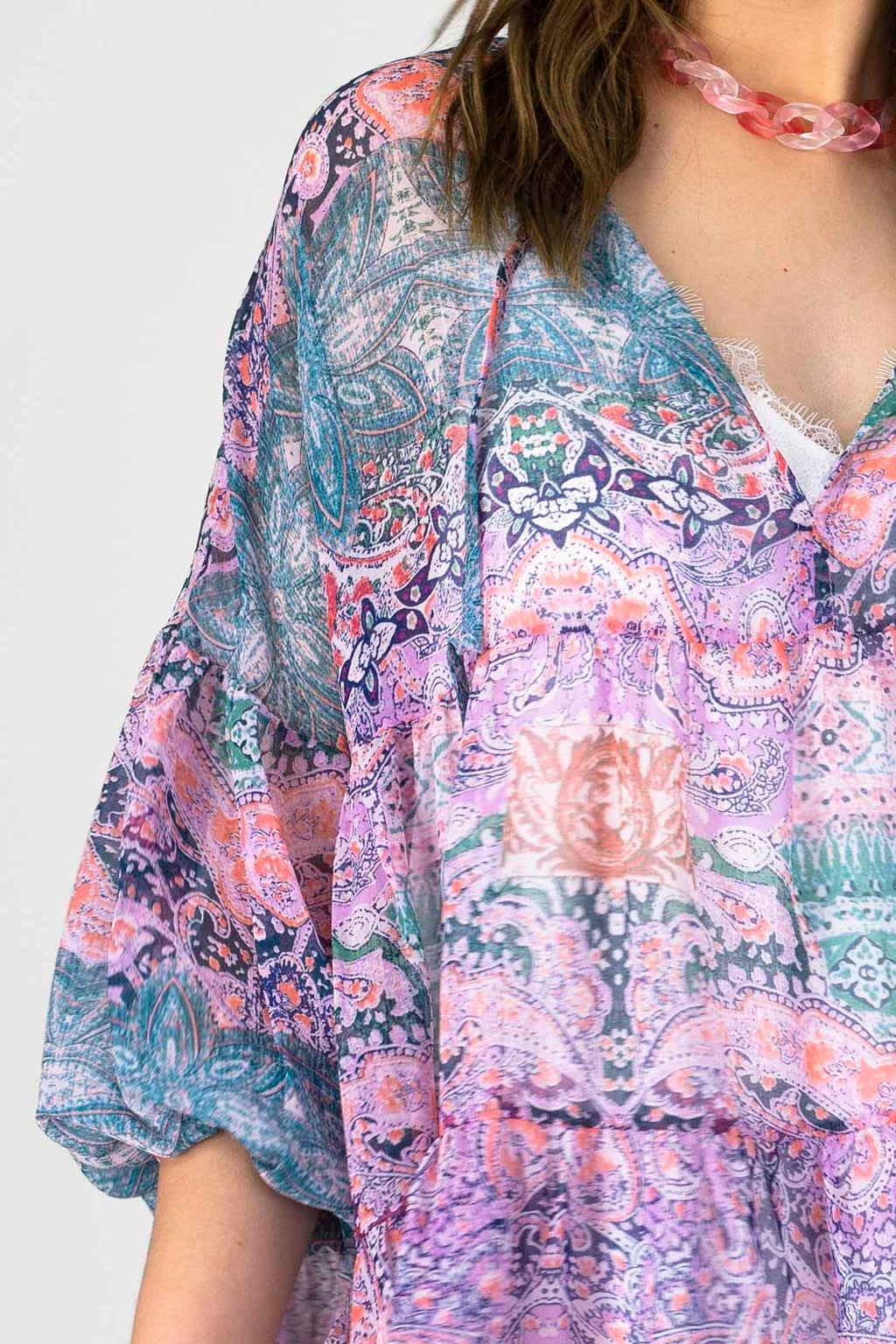 Lilac Tiered Blouse - FINAL SALE