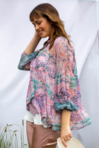 Lilac Tiered Blouse - FINAL SALE