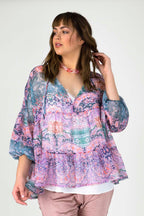 Lilac Tiered Blouse - FINAL SALE