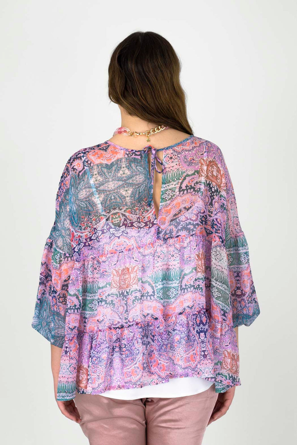 Lilac Tiered Blouse - FINAL SALE