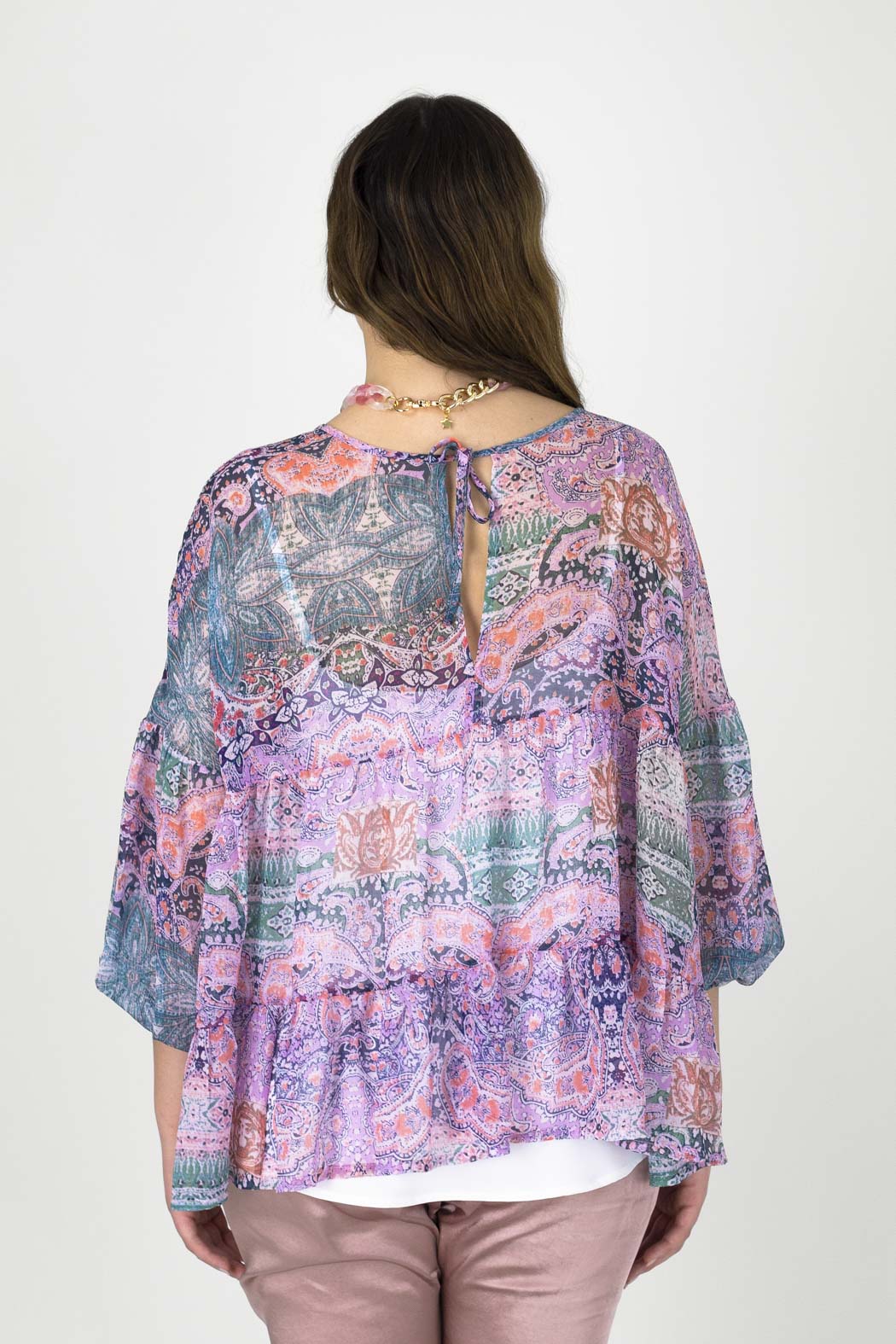 Lilac Tiered Blouse - FINAL SALE