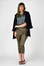 Khaki Patchwork Over Top - Final Sale