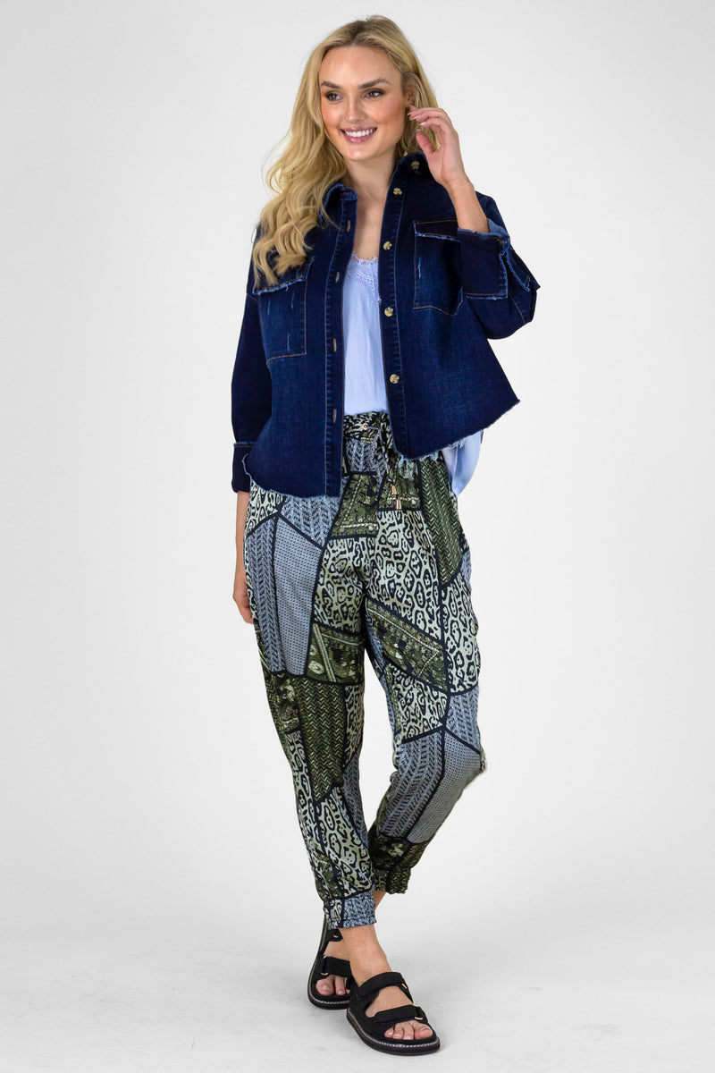 Khaki Silky Cargo Pant - Final Sale