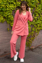 Watermelon Ponte Wide Flare - Final Sale