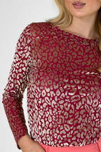 Gold Pink Animal Basic Top - Sale