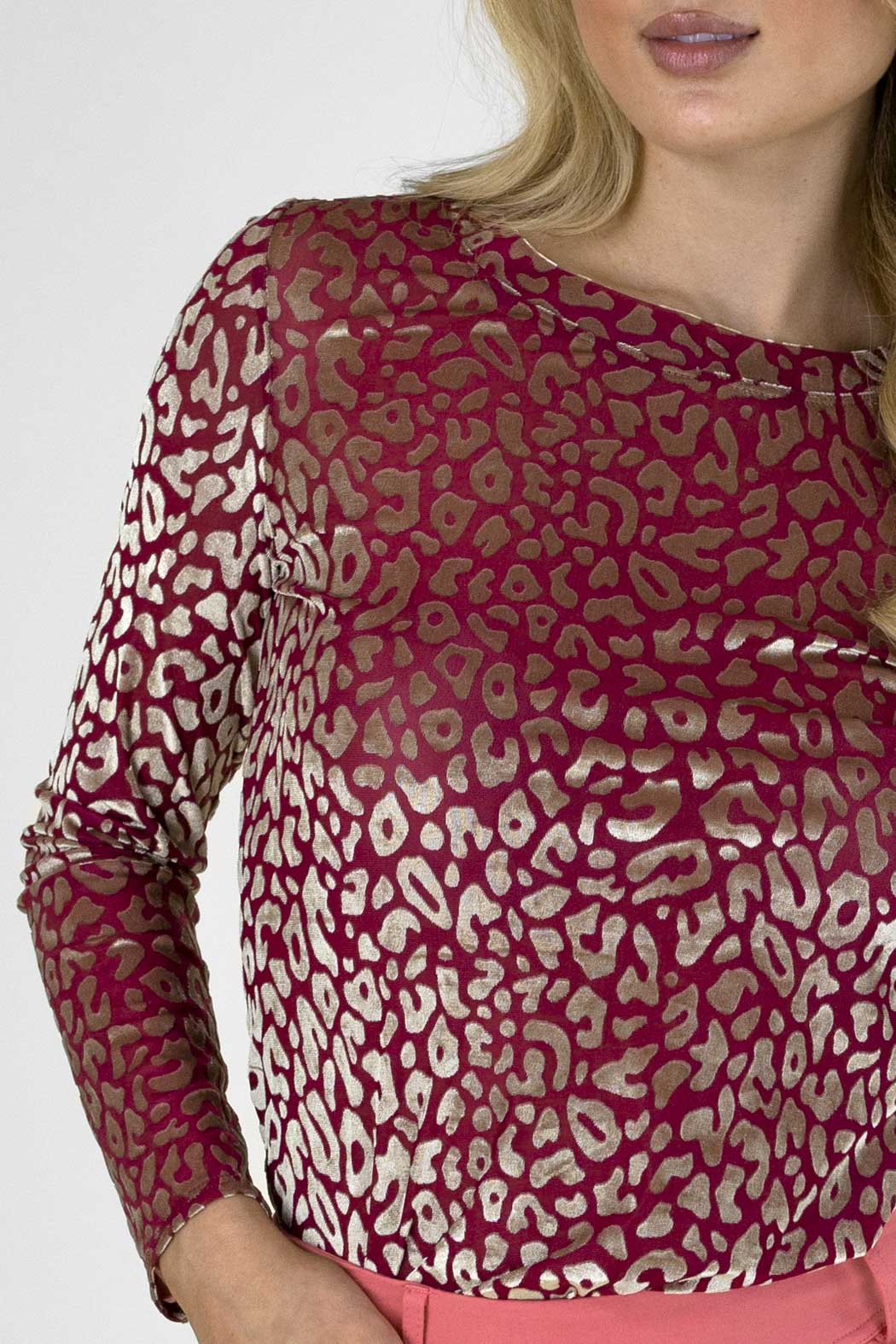 Gold Pink Animal Basic Top - Sale