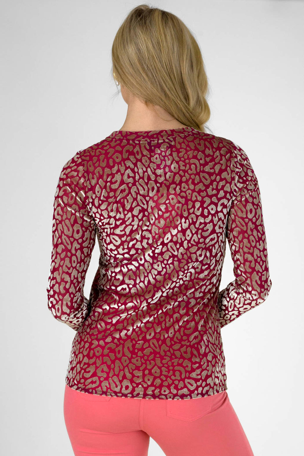 Gold Pink Animal Basic Top - Sale