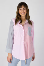 Hamptons Stripe Patchwork Shirt - Final Sale