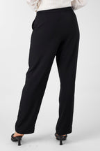 Black Euro Straight Leg Pants - Final Sale