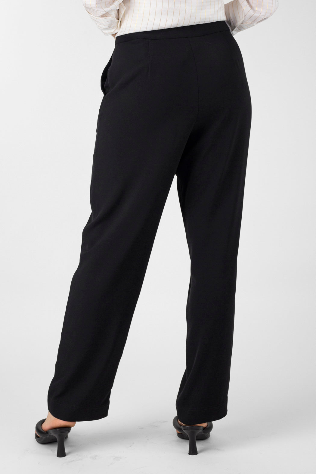 Black Euro Straight Leg Pants - Final Sale