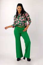 Green Ponte Wide Flare - SALE