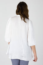 White Silky Tunic Shirt - Final Sale