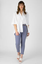 White Silky Tunic Shirt - Final Sale