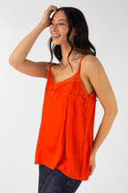 Orange Silky Dainty Cami - Final Sale
