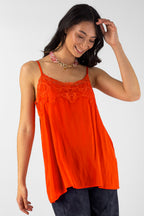 Orange Silky Dainty Cami - Final Sale