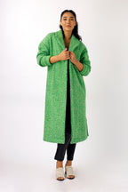 Green Zip Hem Coat