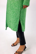 Green Zip Hem Coat