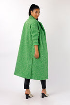 Green Zip Hem Coat