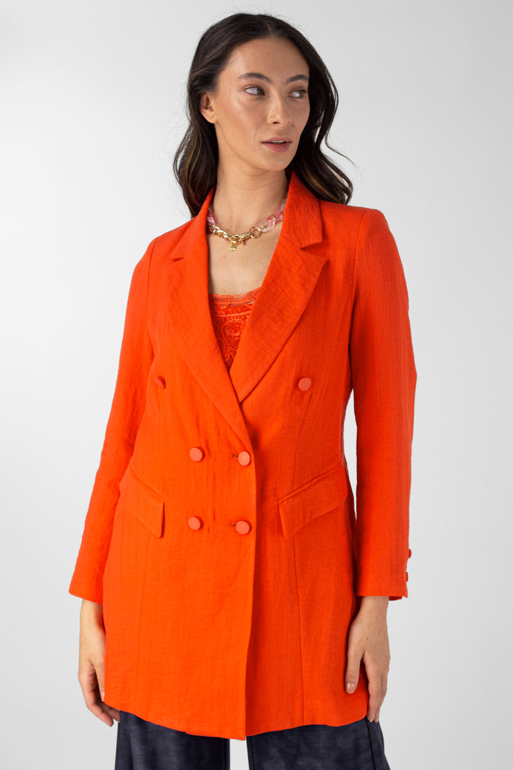 Orange Shimmer Blazer - Sale