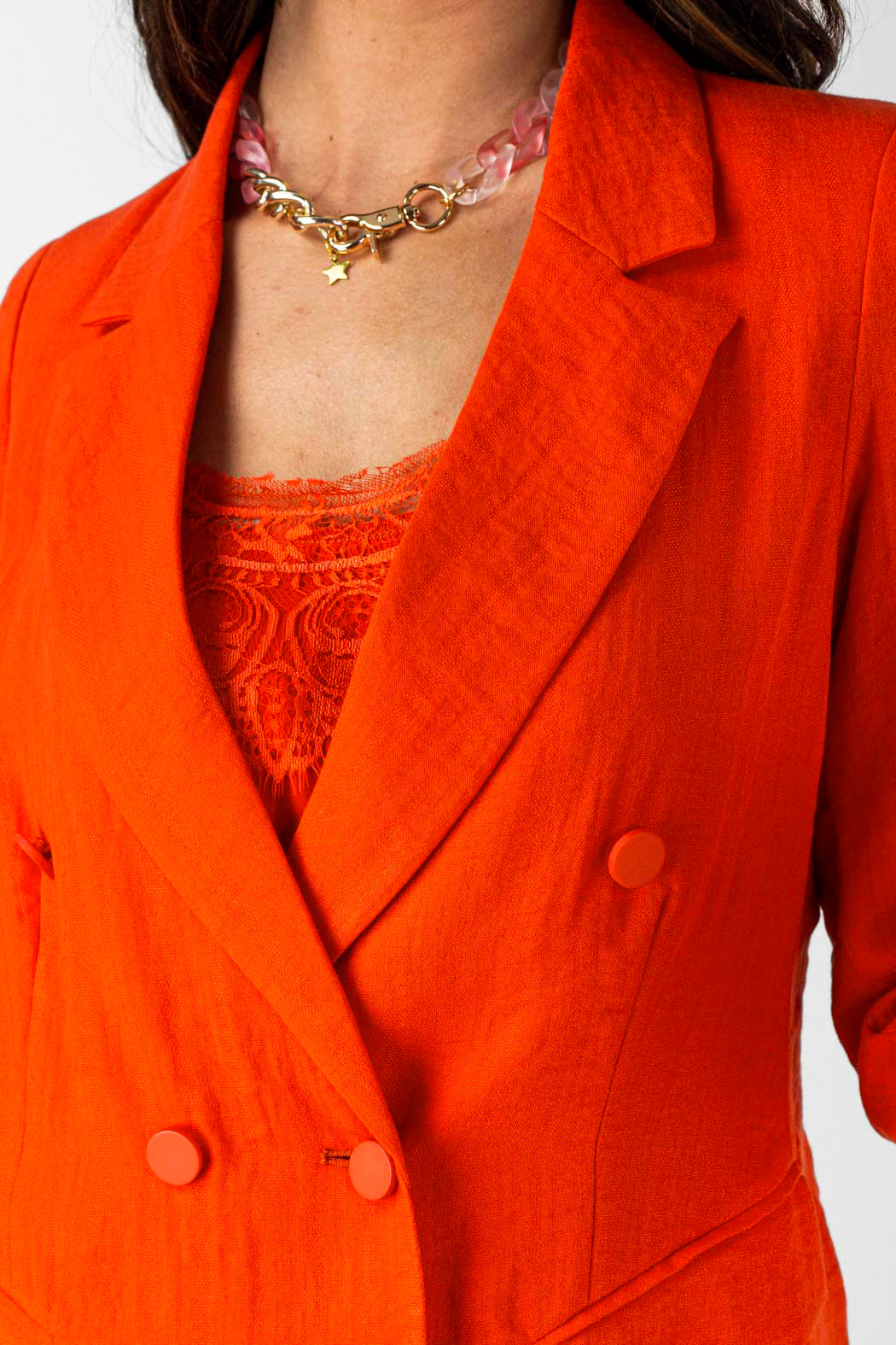 Orange Shimmer Blazer - Sale