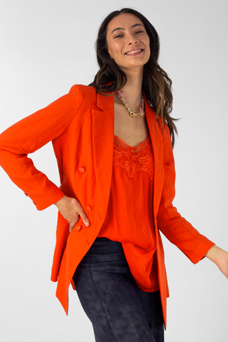 Orange Shimmer Blazer - Sale