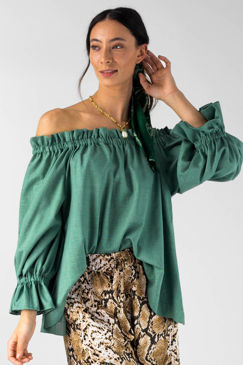 Sage Shimmer Top - FINAL SALE