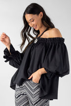 Black Shimmer Top - FINAL SALE