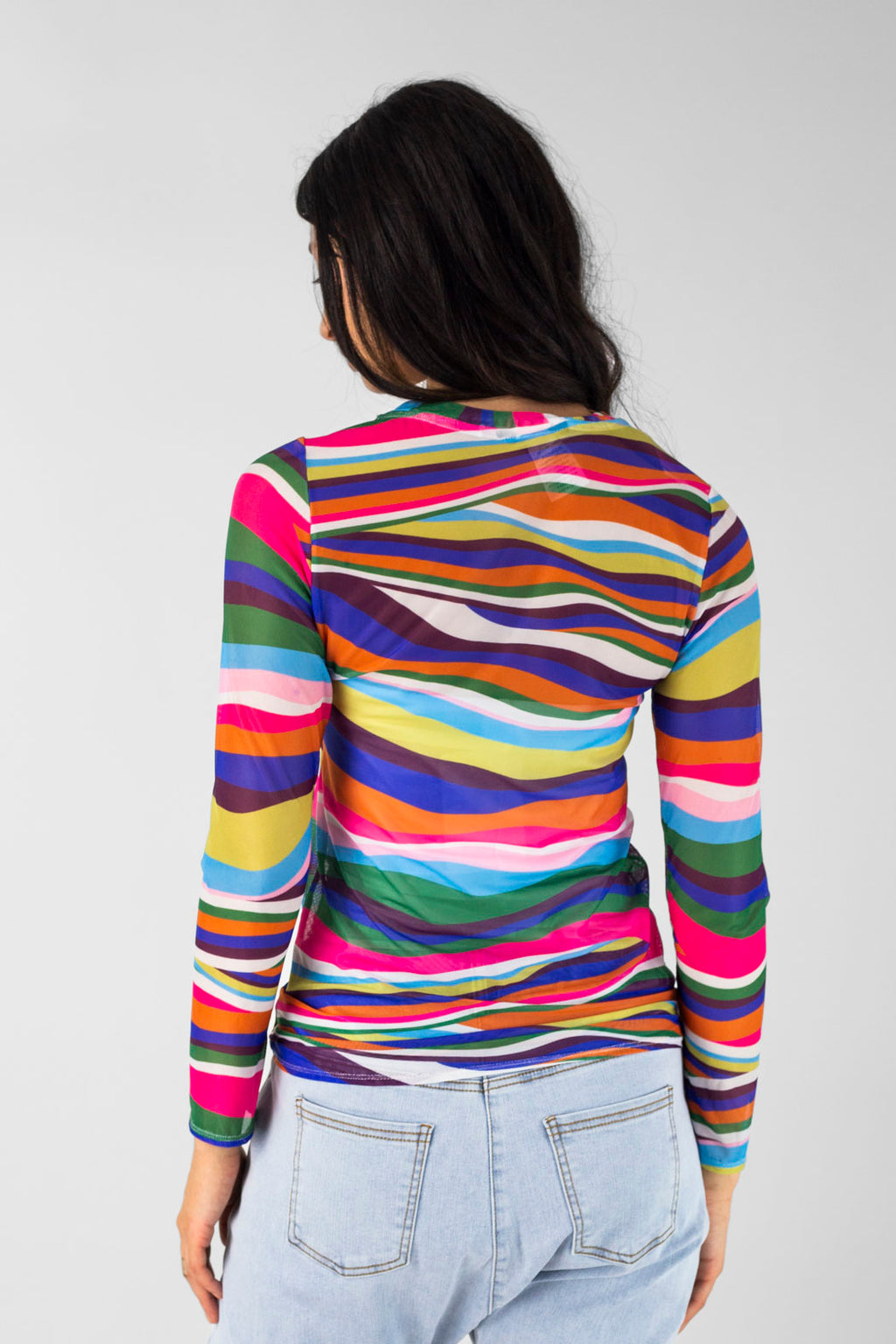 Rainbow Basic Mesh Top - Final Sale