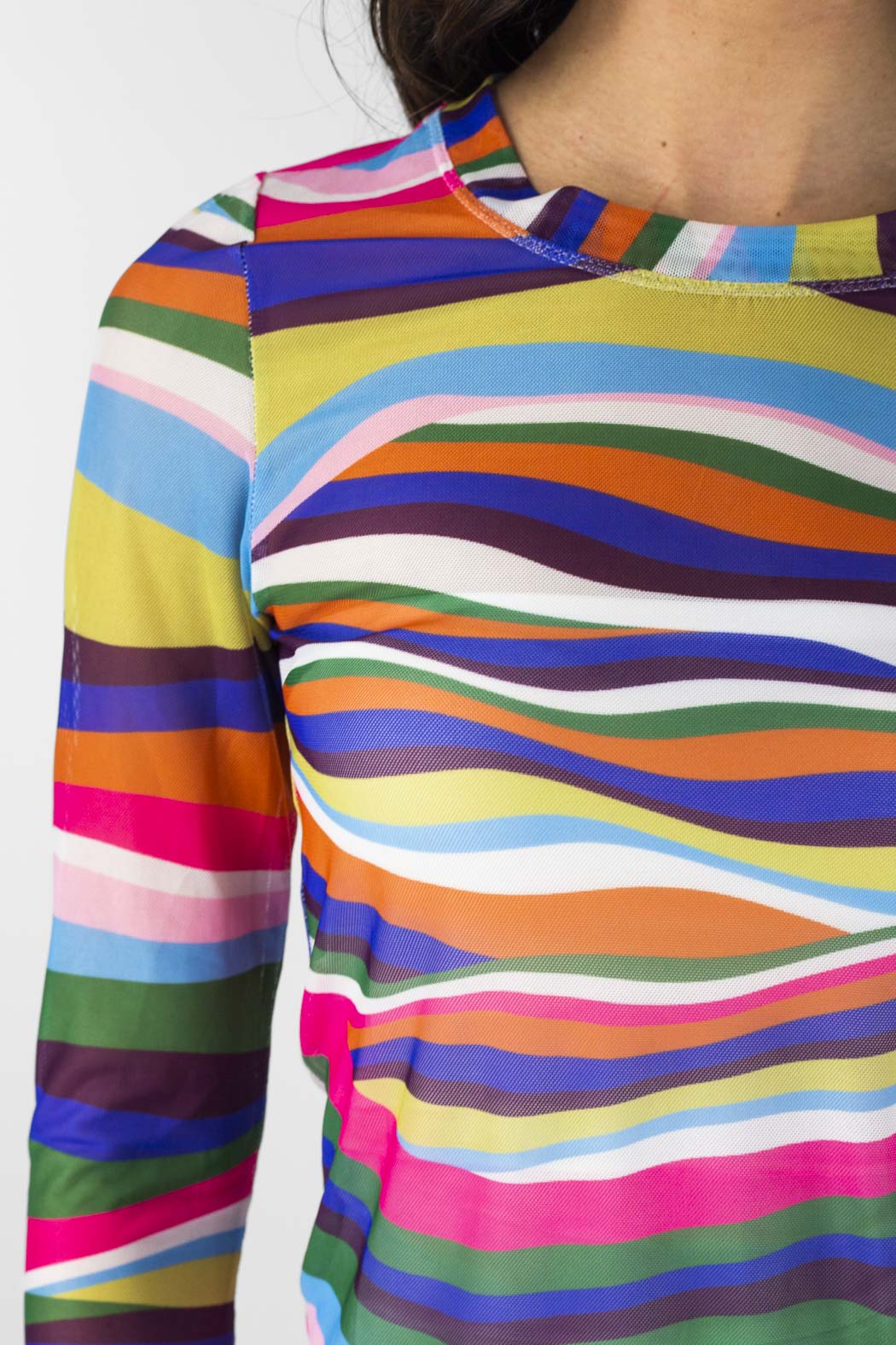 Rainbow Basic Mesh Top - Final Sale