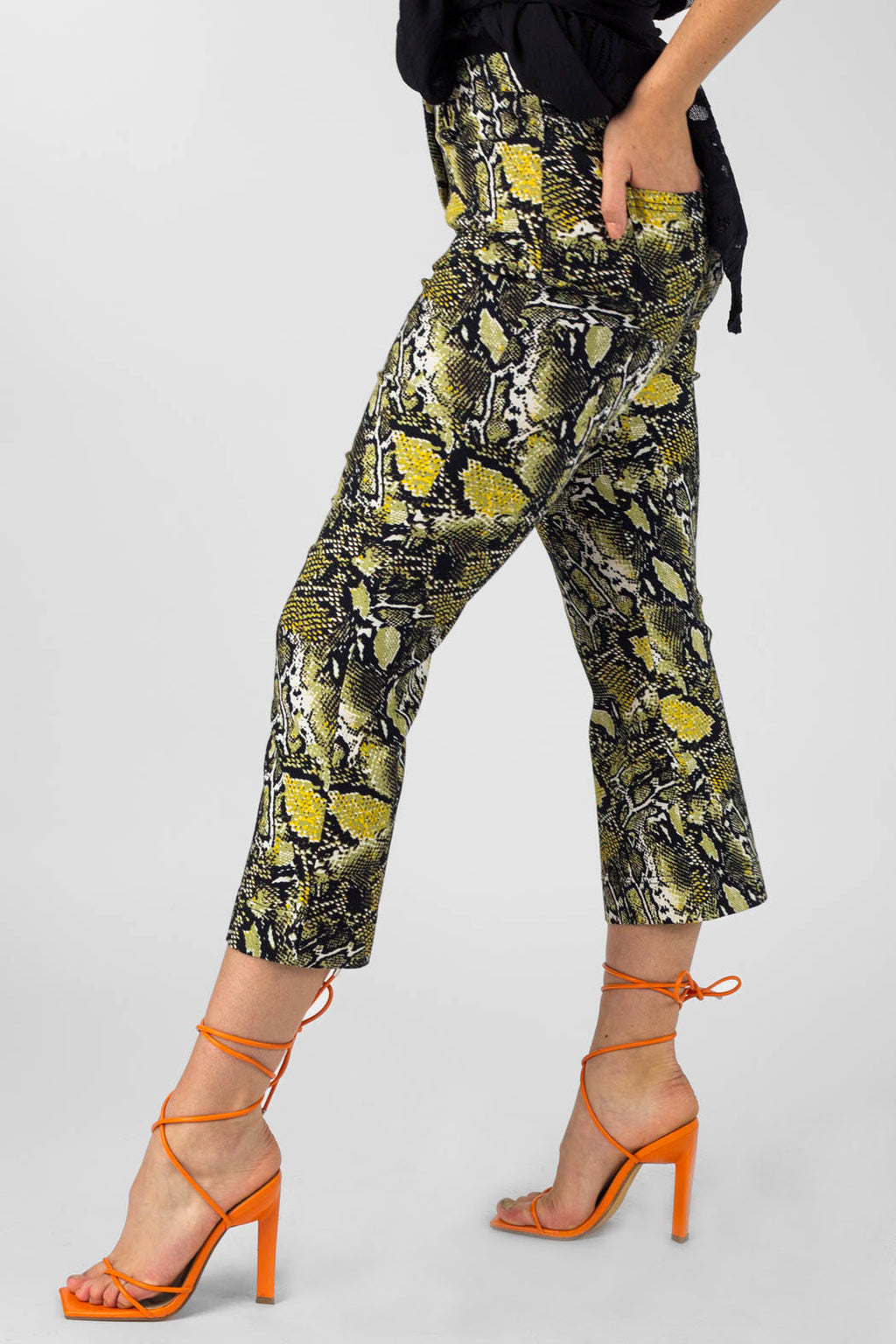 Snake Crop Flare - Final Sale