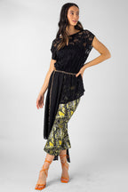 Black Whimsical Grecian Tunic